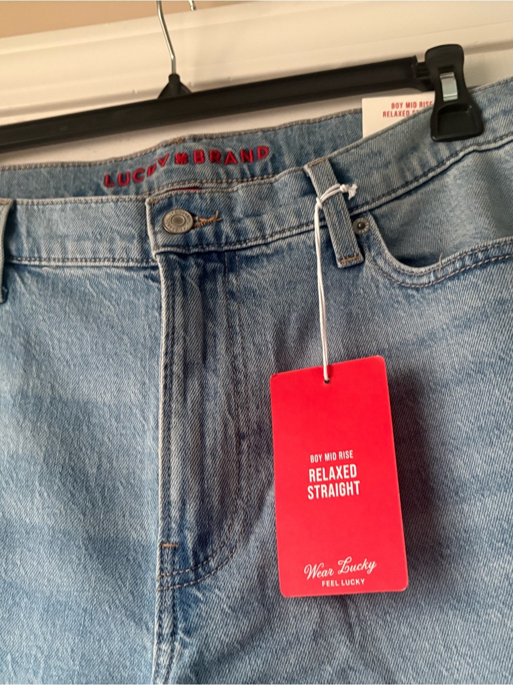 Lucky Brand Light Blue Mid Rise Relaxed Straight Jeans
